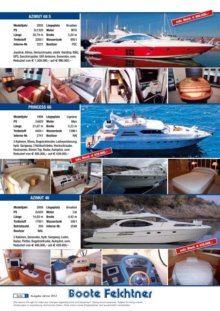 AKTIONSKATALOG - Boote Feichtner