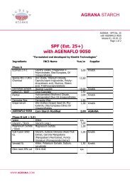SPF (Est. 25+) with AGENAFLO 9050 - Agrana