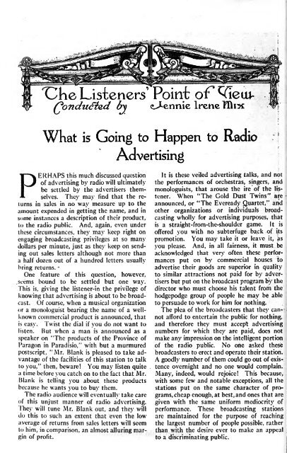 Radio Broadcast - 1925, February - 113 Pages ... - VacuumTubeEra