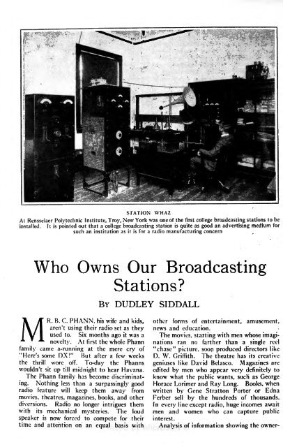 Radio Broadcast - 1925, February - 113 Pages ... - VacuumTubeEra