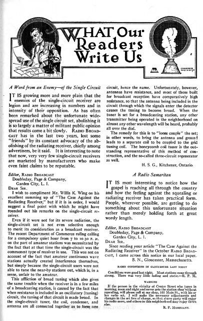 Radio Broadcast - 1925, February - 113 Pages ... - VacuumTubeEra