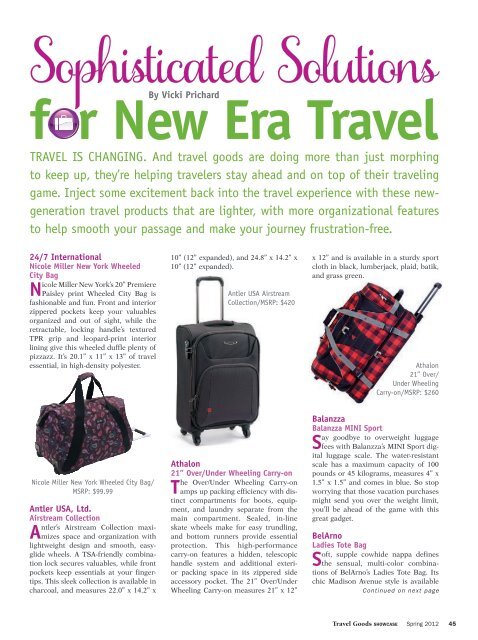 Sophisticated Solutions - Travel Goods Association