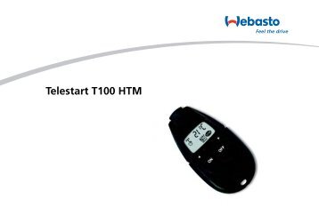 Telestart T100 HTM - Webasto