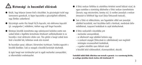 Kezelési utasítás a Vaillant gyártmányú THERMOTOP VUW 180/1 ...