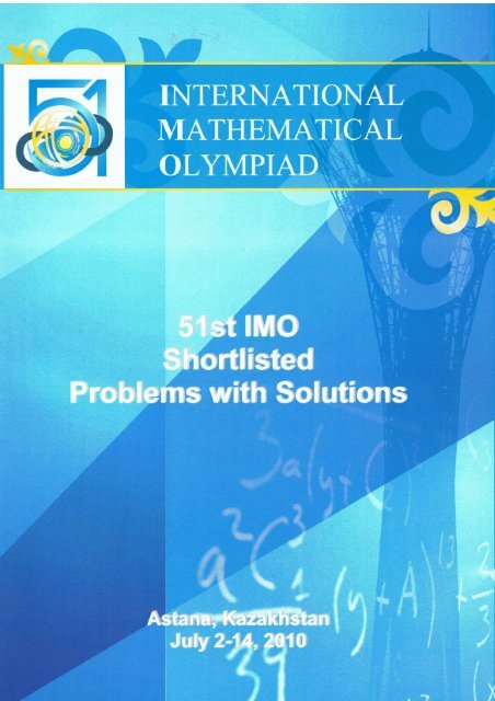 Shortlisted Problems and Solutions - International Mathematical ...