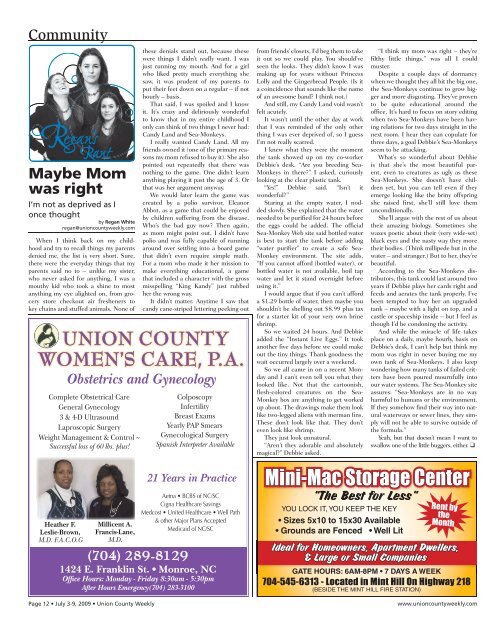 Union County Union County - Carolina Weekly Newspapers