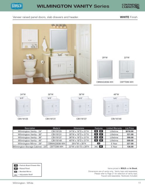 Wilmington Vanity Series