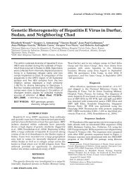 Genetic Heterogeneity of Hepatitis E Virus in Darfur, Sudan, and ...