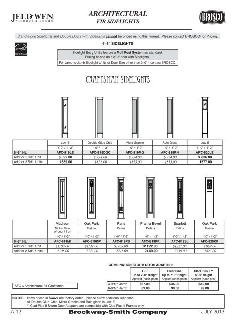 JELD-WEN Architectural Fiberglass - Brosco