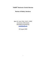 TASER Electronic Control Devices Review Of Safety Literature