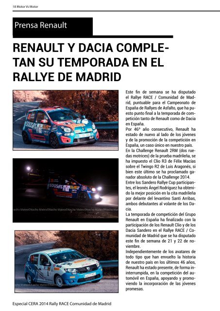 Especial #CERA 2014 Rally RACE Comunidad de Madrid