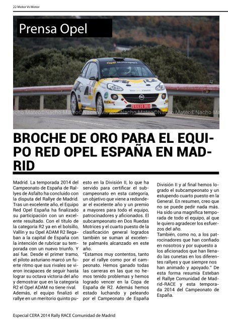 Especial #CERA 2014 Rally RACE Comunidad de Madrid