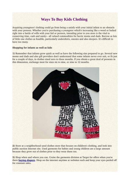 stores that buy kids clothes