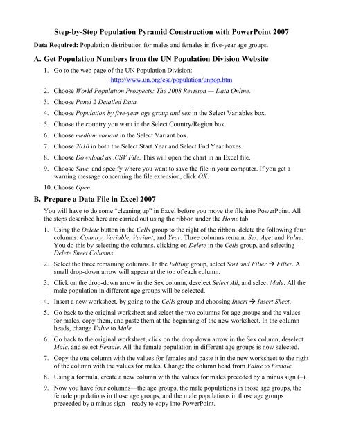 How to Construct a Population Pyramid with PowerPoint