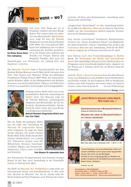 Die gesamte Ausgabe 1/2010 als pdf-Datei - Senioren Zeitschrift ...