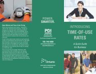 Introducing Time of Use Rates - Peterborough Utilities