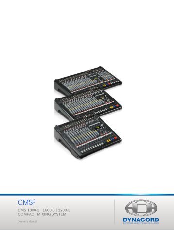 CMS 1000-3 | 1600-3 | 2200-3 COMPACT MIXING ... - Dynacord