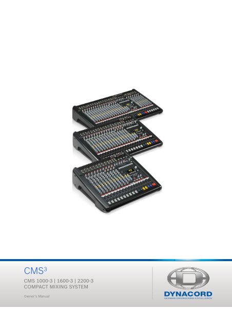 CMS 1000-3 | 1600-3 | 2200-3 COMPACT MIXING ... - Dynacord