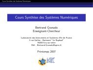 Cours Synth`ese des Syst`emes NumÃ©riques