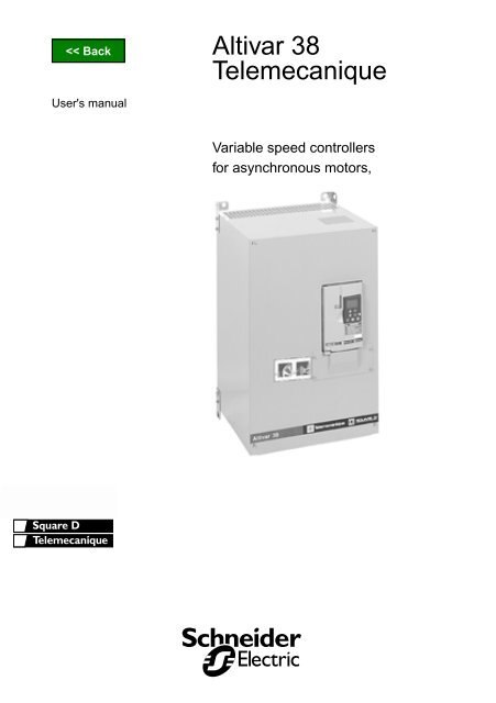 Altivar 38 - variable speed drive - user's manual