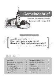 Gemeindebrief INHALT - Kirchengemeinde Trogen