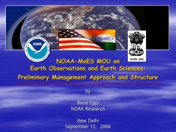 NOAA-MoES MOU on Earth Observations and Earth Sciences ...