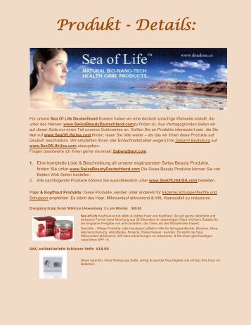 Produkt - Details: - Sea of Life USA