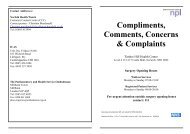 Compliments, Comments, Concerns & Complaints - Timber Hill ...
