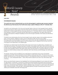 Download Press Release - World Luxury Hotel Awards