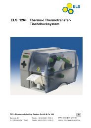 ELS 126+ Thermo-/ Thermotransfer ... - Peyer Graphic AG