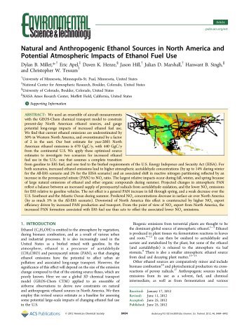 Natural and Anthropogenic Ethanol Sources in North ... - Dylan Millet