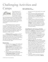 Challenging Activities and Camps (PDF) - American Camp Association