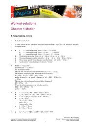 Worked solutions Chapter 1 Motion - PEGSnet