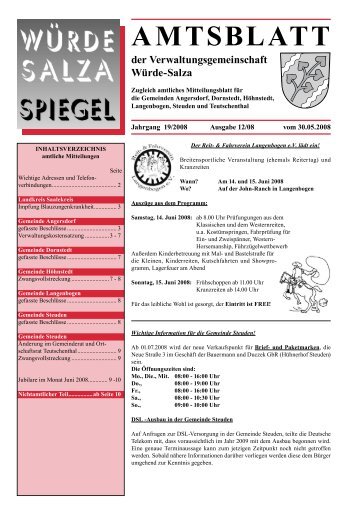 Würde/Salza Spiegel vom 30.05.2008 (2 MB) - Steuden im Saalekreis