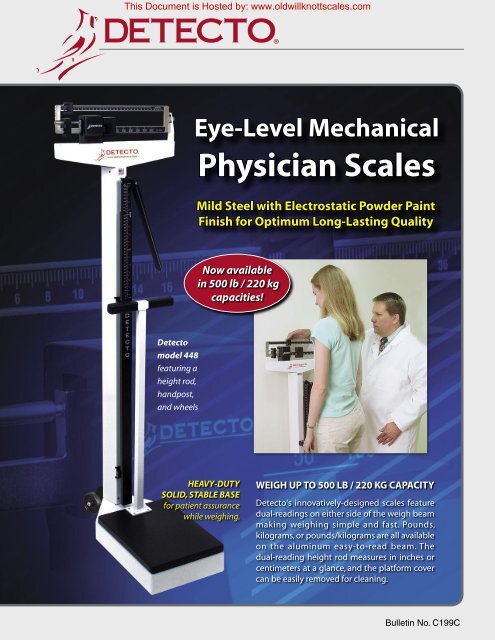 Eye-Level Mechanical Physician Scales - Scale Manuals