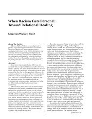 When Racism Gets Personal: Toward Relational Healing - Wellesley ...