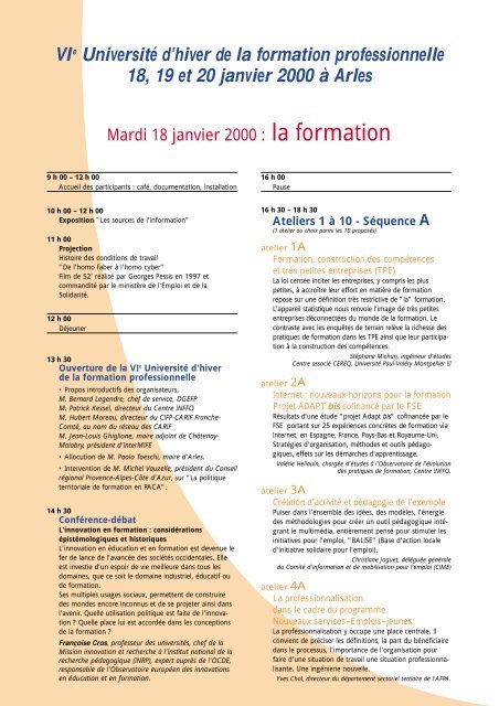 Vie Universita C D Hiver De La Formation Professionnelle Centre Inffo