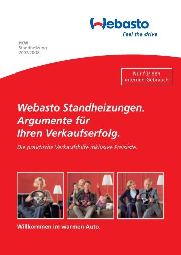 Webasto Standheizungen. Argumente für Ihren Verkaufserfolg.