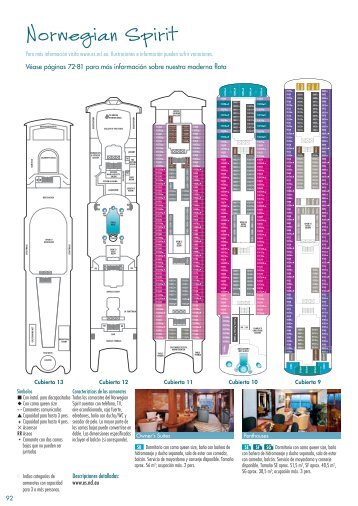 Cubiertas del Norwegian Spirit - Un Mundo de Cruceros