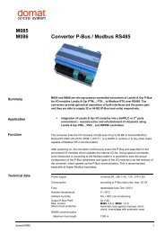 M085 M086 Converter P-Bus / Modbus RS485 - Domat International