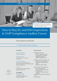 How to Pass EU and FDA Inspections & GMP Compliance Auditor ...