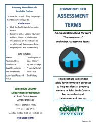 property assessment terms - St. Louis County Department of Revenue