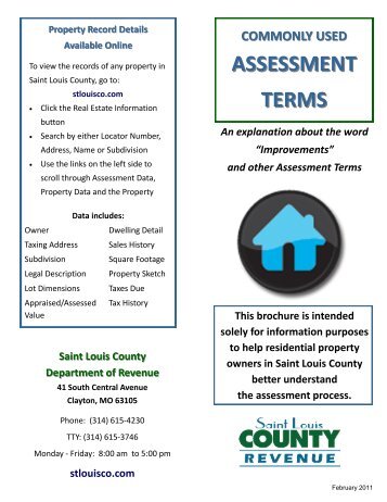 property assessment terms - St. Louis County Department of Revenue