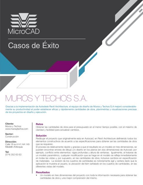 MUROS Y TECHOS S.A. - Autodesk International Communities