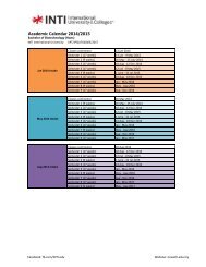 Academic Calendar 2013/2014 - INTI International University
