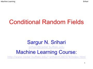 Conditional Random Fields - CEDAR