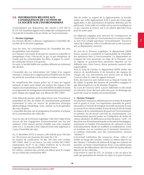 Document de RÃ©fÃ©rence 2010 - Norbert Dentressangle