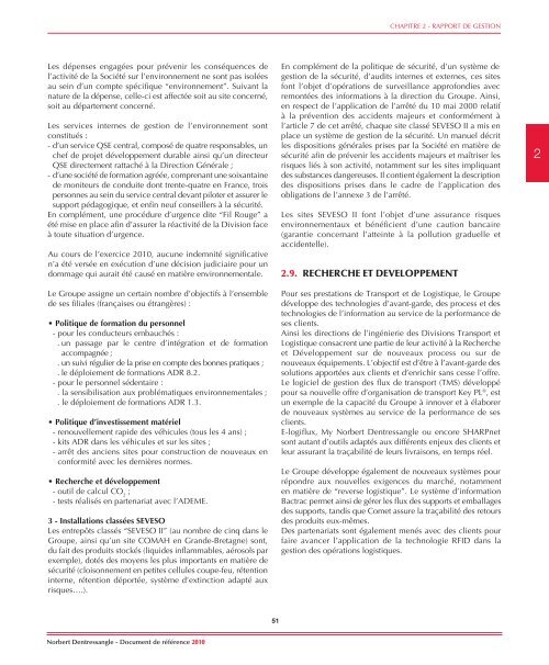 Document de RÃ©fÃ©rence 2010 - Norbert Dentressangle