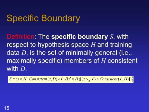 Candidate Elimination - CEDAR