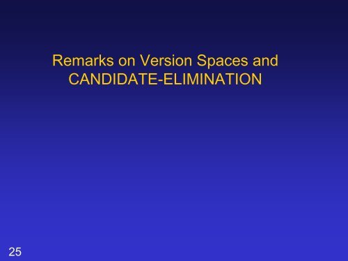 Candidate Elimination - CEDAR
